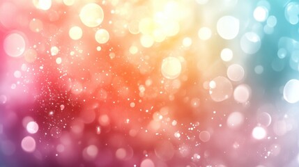 Poster - dreamy soft focus abstract background of delicate pastel bokeh light effects radiating with joyful elegance and ethereal glow for festive designs