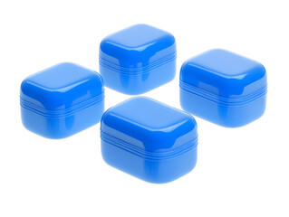 Leinwandbilder - 3D Rendered Blue Box Isolated Abstract Background Geometric Shape