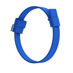 abstract 3d blue loop with transparent background isolated illustration