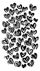Leinwandbilder - Abstract Black Background With White Dots Digital Illustration Minimal Design