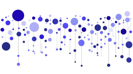 Leinwandbilder - Abstract Blue Circle Geometric Shapes Pattern On Isolated Transparent Background