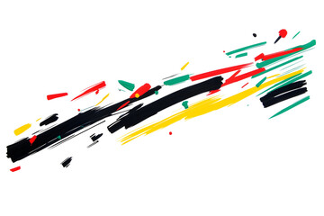 Fototapete - Abstract Background Illustration Of Colorful Splatter Brushes On Black
