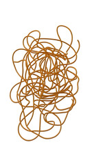Fototapete - Abstract Brown Lines Overlaid on Transparent Background Illustration