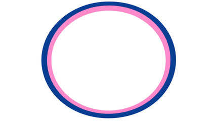 Fototapete - Abstract Illustration Of Pink And Blue Concentric Circles Against White Background