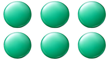 Fototapete - Abstract Isolated Green Circles On Transparent Background Illustration