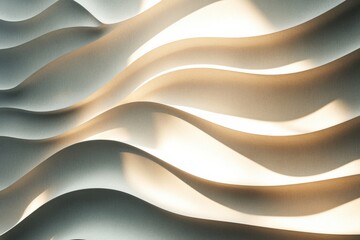 Leinwandbilder - Elegant minimalistic pattern of abstract layered shadows in neutral tones creates depth and dimension in modern design