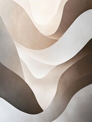 Fototapete - Elegant abstract layered shadows in neutral tones create a sense of depth and tranquility in a minimalistic pattern