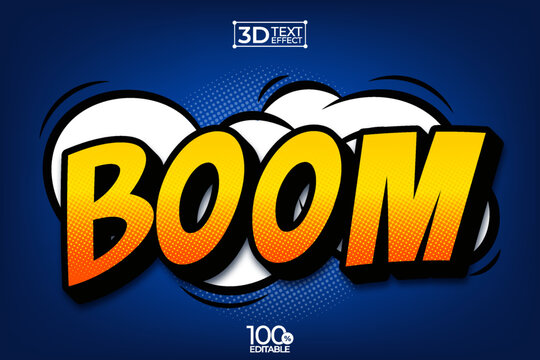 Boom 3d text effect