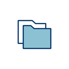 Leinwandbilder - Folder Icon vector isolated on white background. Folder and documents Icon. icon archive