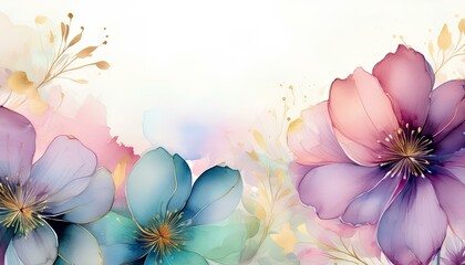 Poster - abstract flower background