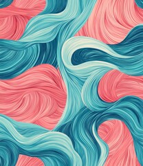 Wall Mural - colorful flowing lines create a seamless and attractive abstract pattern
