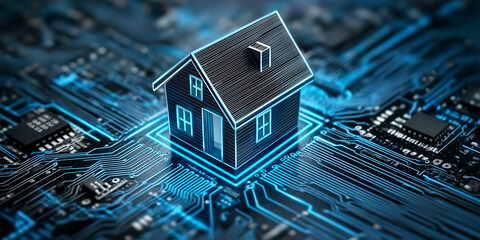 Aufkleber - Smart home automation system controlling house appliances remotely