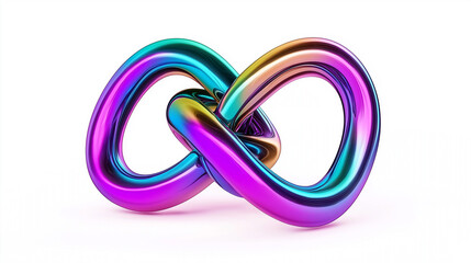 Aufkleber - Iridescent infinity symbol representing eternity and limitless possibilities