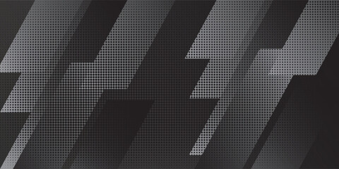 Poster - Black abstract tech geometric modern background. Vector design