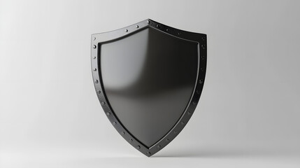 Wall Mural - cyber security safety shield in minimalistic style. 3d vector illustration. white background