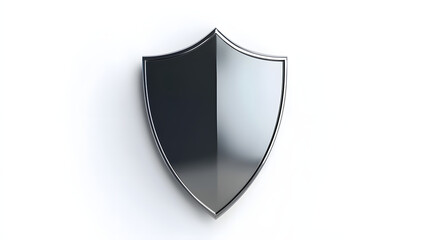 Wall Mural - cyber security safety shield in minimalistic style. 3d vector illustration. white background