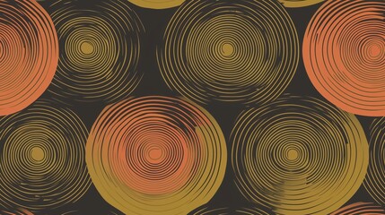 Poster - Minimal Pattern Wallpaper with Evenly Spaced Circular Designs