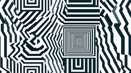 Poster - Geometric Clean Wallpaper with Bold Square Patterns and Lines