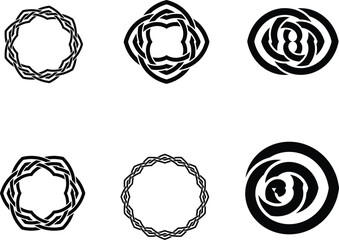 set of vector icons of different shapes