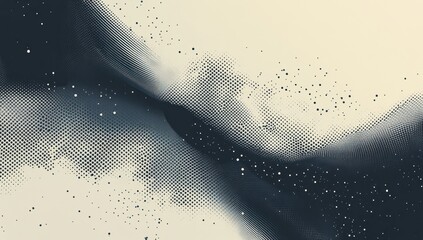 Wall Mural - An abstract artistic design featuring flowing shapes and dot patterns