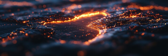 Aufkleber - Quantum Fintech Visualization Immersive AI-Driven Market Analysis with Glowing Neural Network Pathways - Algorithmic Trading Breakthrough in Digital Finance Transformation