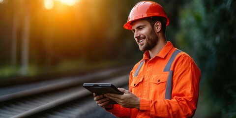 Poster - Next-Gen Railway Safety Digital Transformation in Industrial Training with Millennial Tech Professional Demonstrating Smart Infrastructure Assessment