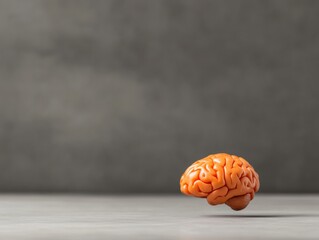 Fototapete - Neuroscience Innovation Minimalist Brain Model Exploring Cognitive Performance and Mental Health Visualization for Digital Wellness Trends