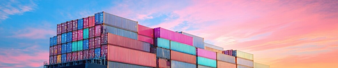 Fototapete - Global Logistics Resilience AI-Powered Supply Chain Visualization of Cargo Container Infrastructure with Emerging Trade Route Optimization Strategies
