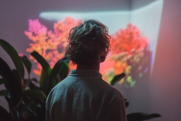 Poster - Immersive Digital Nature Holographic Botanical Experience Exploring Mindful Tech Wellness and Sensory Interactive Design for Modern Stress Relief