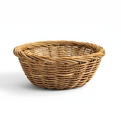 Aufkleber - Handwoven wicker basket in a studio mockup setting