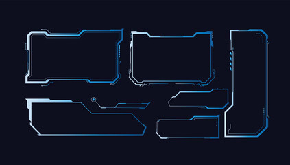Poster - abstract sci fi frame template layout design concept background. vector illustration