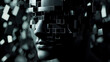 © Rina - Abstract human face made of black and white cubes high resolution photo