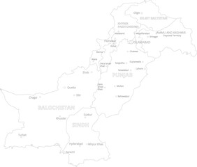  Outline Detailed Map of Pakistan 