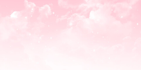 Wall Mural - abstract color of clouds and sky on pink stock photo. pink sky love wedding cloud sweet summer day f