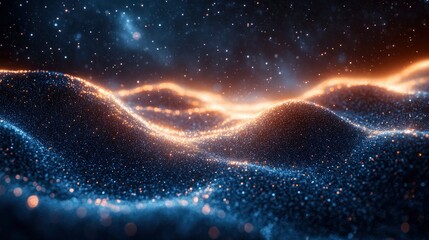 Cosmic web of interconnected nodes representing digital ecosystems