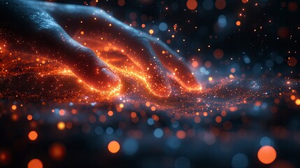 Network of light beams forming digital constellation patterns