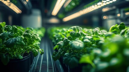 Futuristic digital farm with automated farming visualization