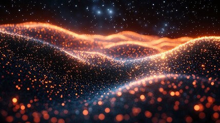 Abstract visualization of digital fitness using connected nodes