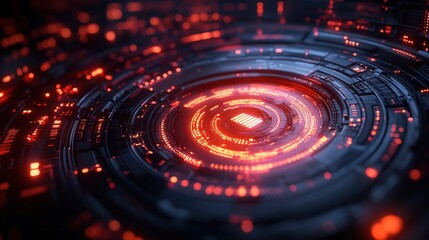 Abstract visualization of digital security using shield patterns