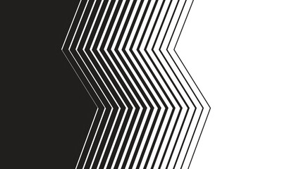 Fototapete - abstract transition from black and white pattern with broken lines.