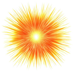 abstract orange burst light effect design vector graphic