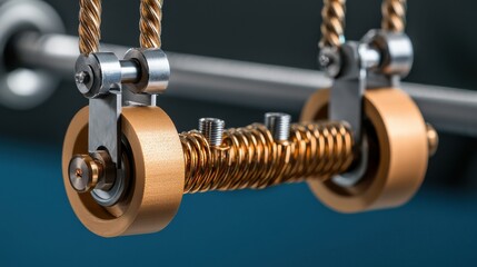 Poster - A metal object with gold and silver parts