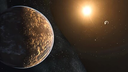 Poster - Exploring the cosmos: A journey through space with a unique exoplanet and distant sun
