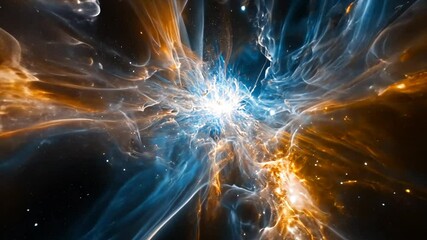 Poster - Breathtaking journey through a vibrant cosmic nebula, showcasing its majestic beauty
