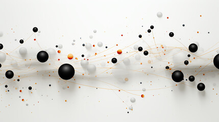 Wall Mural - data technology background. abstract background. connecting dots and lines on dark background. abstr