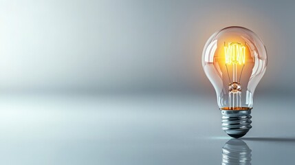 Aufkleber - Illuminating ideas light bulb concept studio setting digital art minimalist environment close-up view innovation