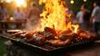 © HaJung - Dynamic BBQ Party Visuals: Expertly Grilled Cuisine & Vibrant Outdoor Settings for Stock Photos - Capture the Warmth & Social Energy of Summer Gatherings!