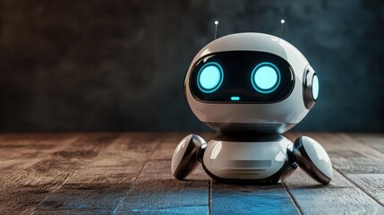 Poster - A sleek robot with a minimalist design showcasing advanced features and a modern aesthetic perfect for technology lovers