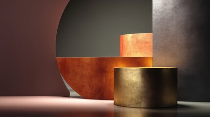 Poster - elegant arrangement of vase and candle with soft lighting creating serene and tranquil atmosphere fo