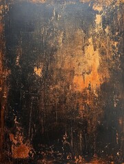 Poster - Dramatic Abstract Texture with Dark Tones and Copper Accents for Artistic Backgrounds and Design Projects